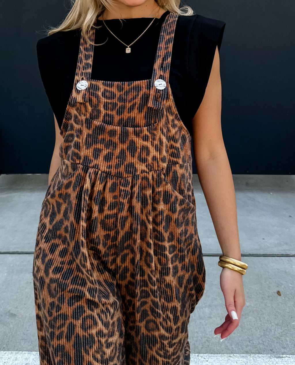 LEOPARD BOHO OVERALLS