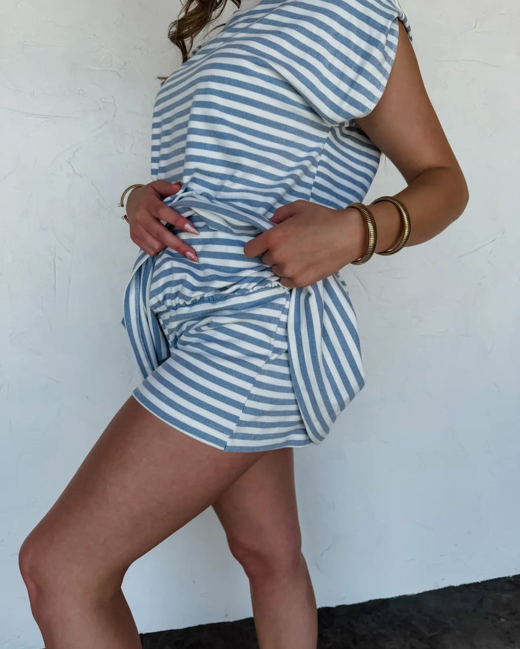 COASTAL STRIPES SKORT SET