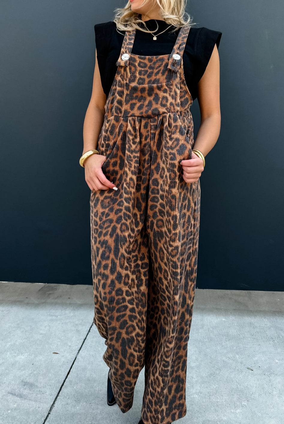 LEOPARD BOHO OVERALLS