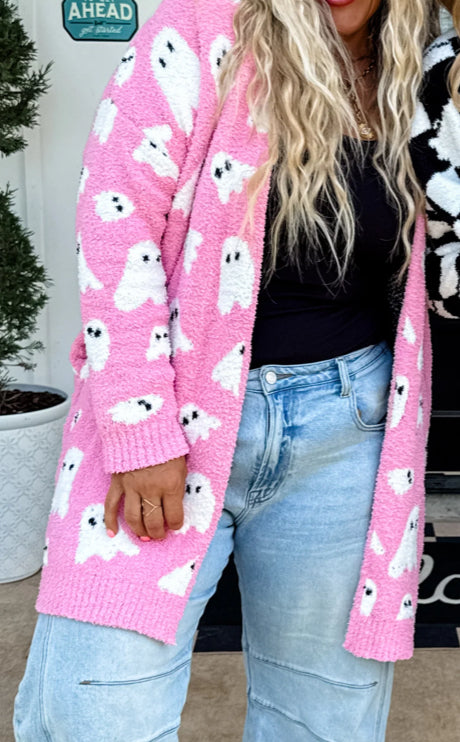 PINK HALLOWEEN CLOUD CARDIGAN