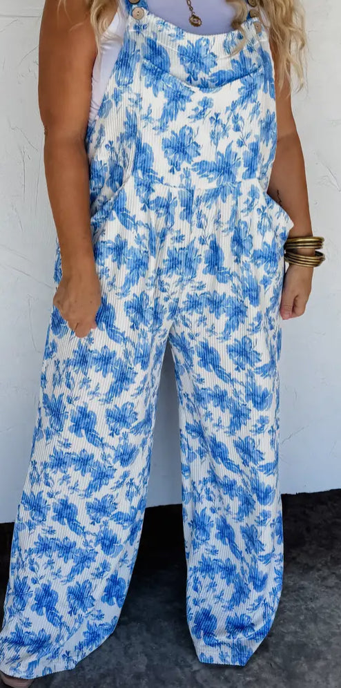 CASSIDY FLORAL BOHO OVERALLS